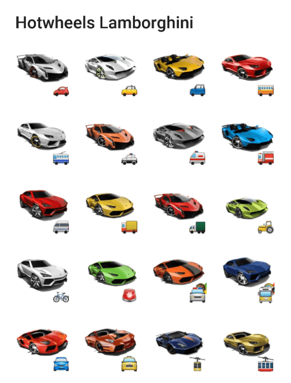 Lamborghini sticker pack - Telegram Stickers Library