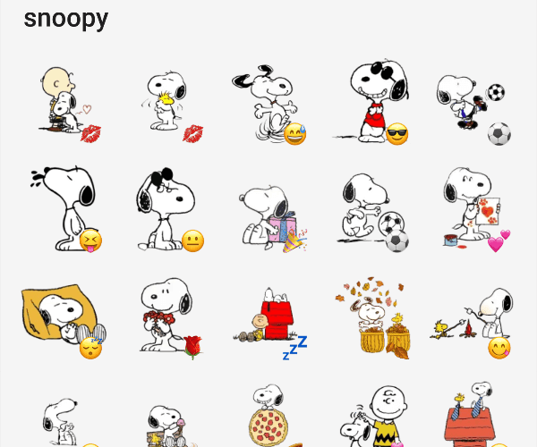 Snoopy sticker pack - Telegram Stickers Library