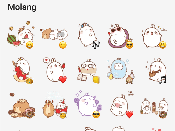Molang sticker pack - Telegram Stickers Library