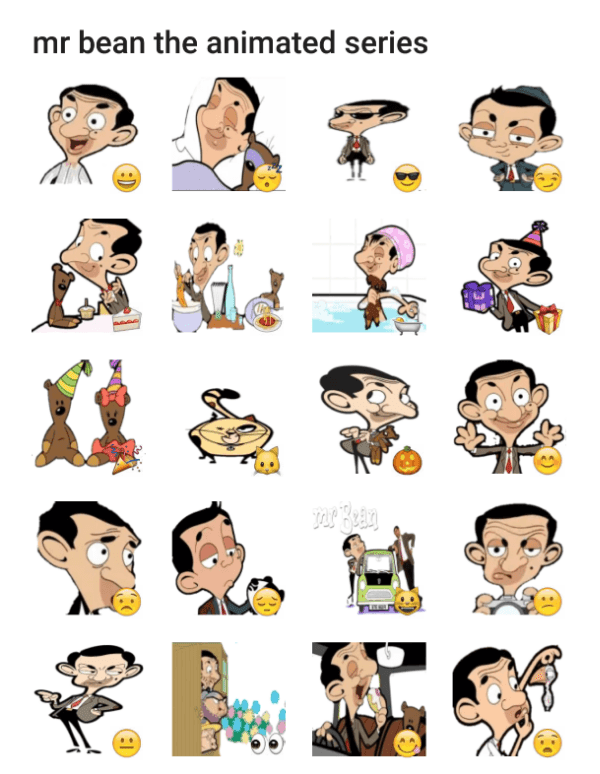 Mr Bean the animated series sticker pack - Telegram Stickers Library