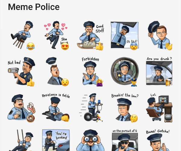Meme Police Sticker pack - Telegram Stickers Library
