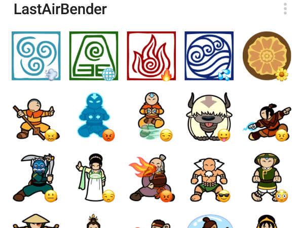 The Last AirBender Sticker Pack - Telegram Stickers Library