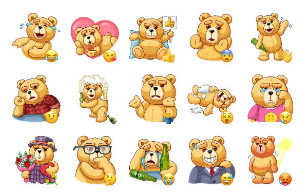 Bear Telegram Stickers - Telegram Stickers Library